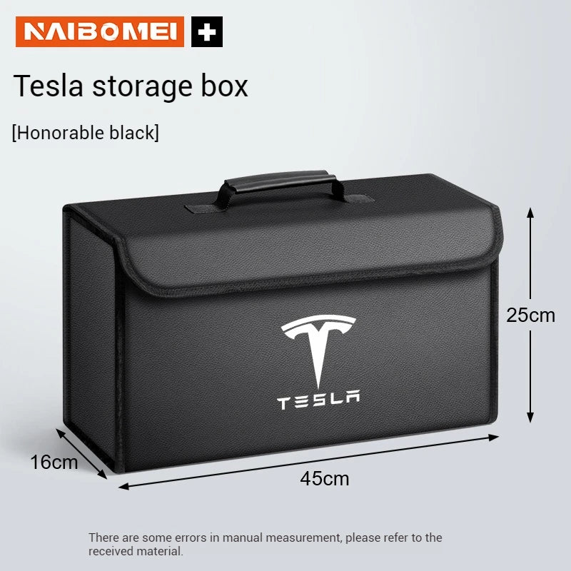 Car Trunk Storage Box Organizer Foldable Stowing Tidying Container Bag For Tesla Model 3 Model Y Model X Model S Accessories