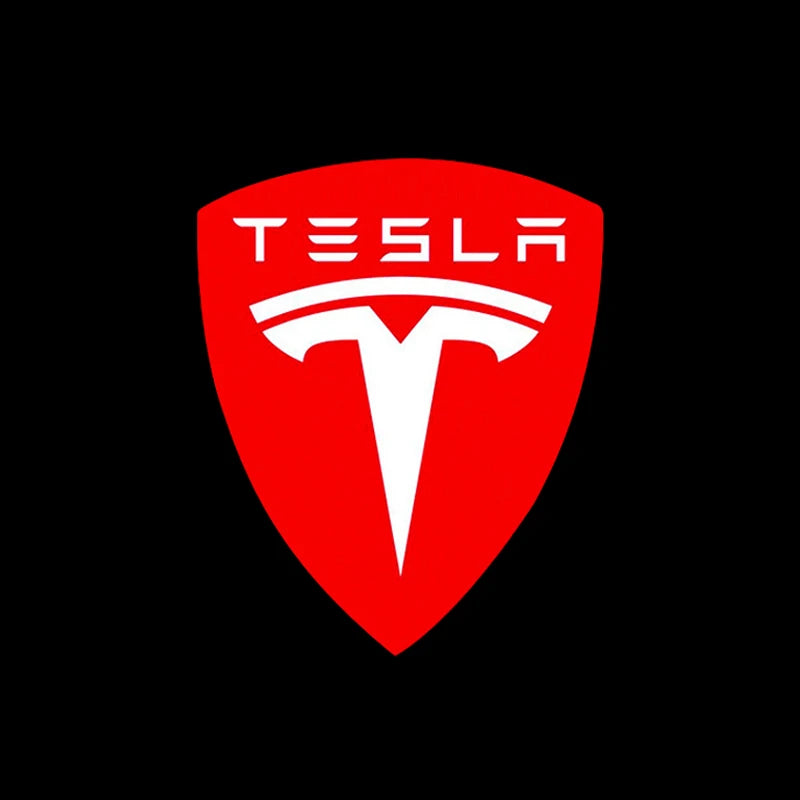 4Pcs Car Door Welcome Lamp HD LED Emblem Projector Lights for Tesla Model 3 Model X Model Y Model S Shadow Light Accessories