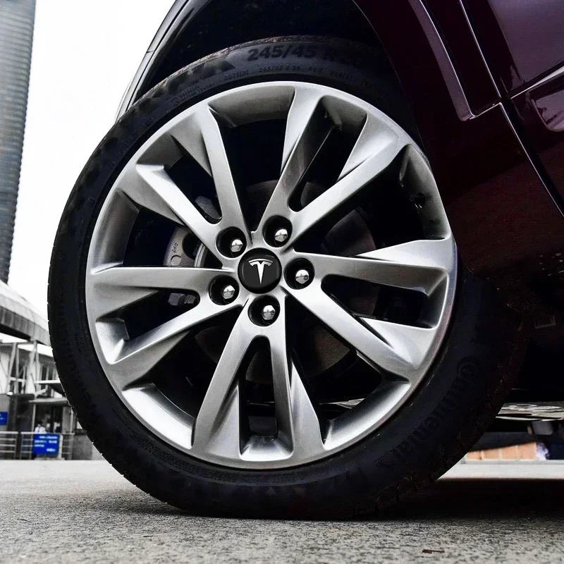 4pcs 56mm Emblem Sticker Car Wheel Center Hub Metal Cap for Tesla Model S 3 X Y Smart Fortwo Forfour 453 451 450 Accessories