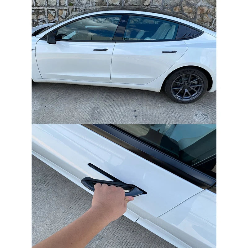 For Tesla Model 3 Y Antifreeze Door Handle Frost-proof Handle Sticker Patch Cover ABS 4PCS Doorknob New Model3 Y Juniper 2025