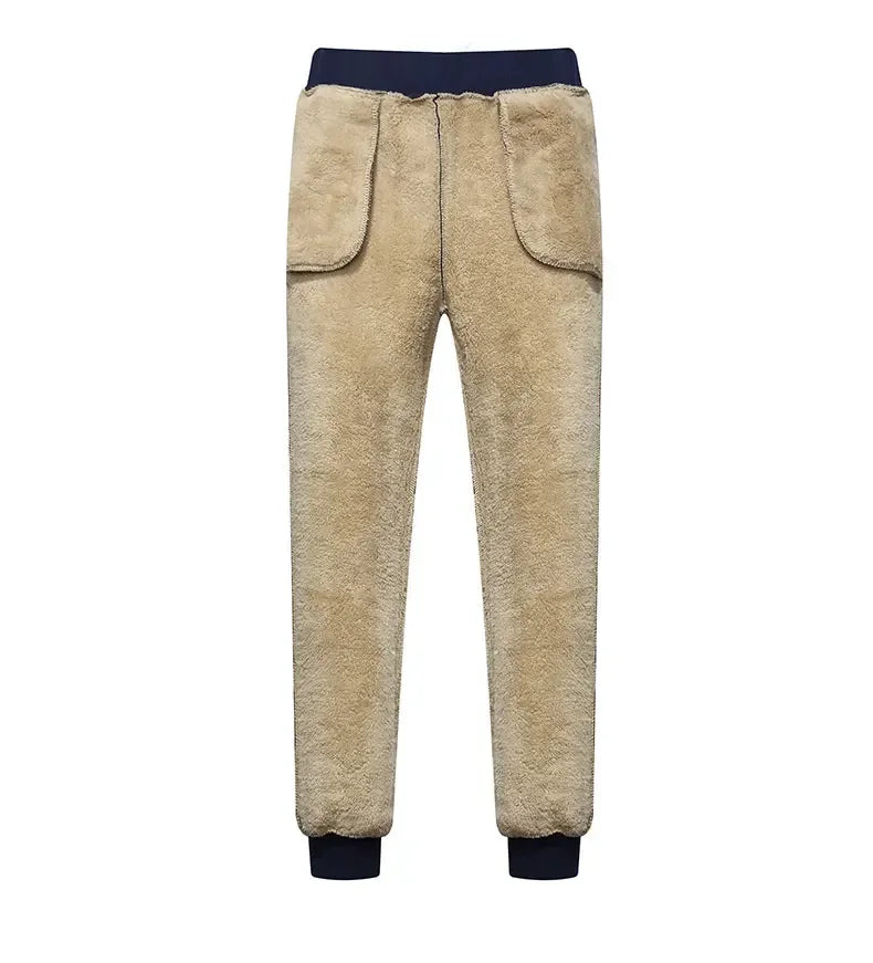 Men's Winter Pants Male Stretch Warm Sweatpants Thermal Thick Fleece Trousers Men Windproof cashmere Pants Men Lamb wool Joggers