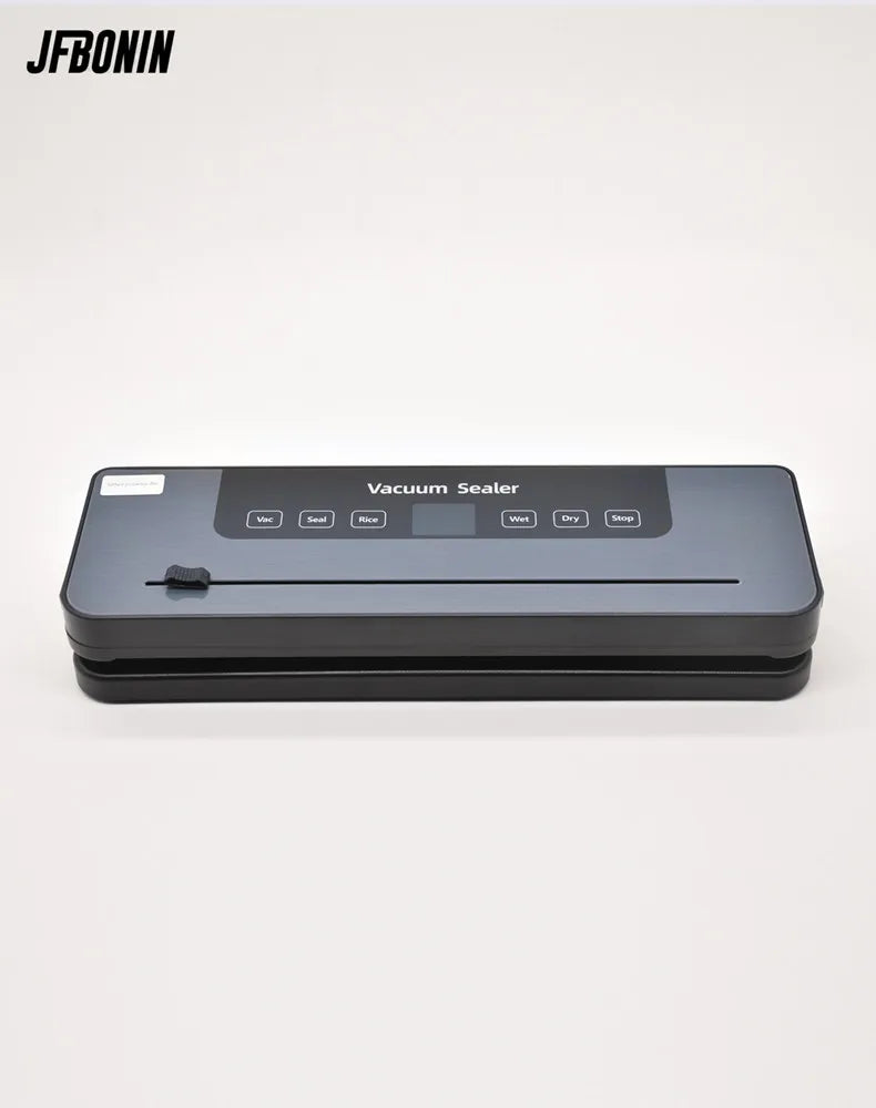 Electric Vacuum Sealer Dry/Wet Food Sealed Packaging Kitchen Food Storage Seal Built-in Cutter Knife