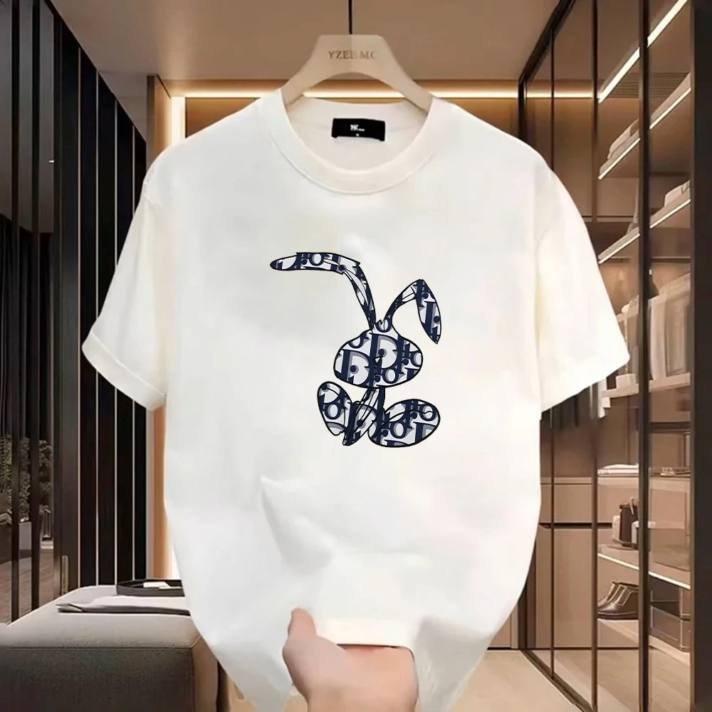 Women High Quality Casual T-Shirt Harajuku Y2k Designer Ladies Luxury Tees Female Vintage Trendy Pure Cotton Pullover T Shirts