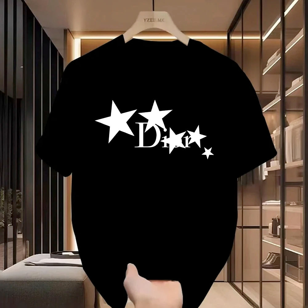 Women High Quality Casual T-Shirt Harajuku Y2k Designer Ladies Luxury Tees Female Vintage Trendy Pure Cotton Pullover T Shirts