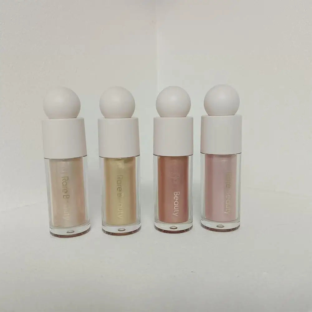 Rare Beauty Essential Makeup Bundle For Flawless Look Face Setting Powder Lip Gloss Belive Gloss Cream Blush Liquid Highlight