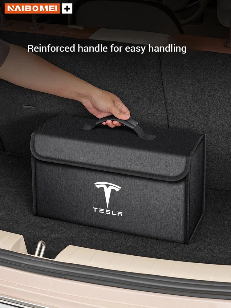 Car Trunk Storage Box Organizer Foldable Stowing Tidying Container Bag For Tesla Model 3 Model Y Model X Model S Accessories