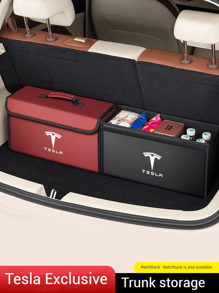 Car Trunk Storage Box Organizer Foldable Stowing Tidying Container Bag For Tesla Model 3 Model Y Model X Model S Accessories