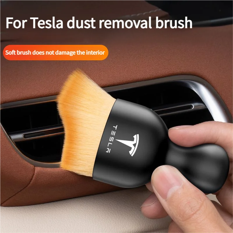For Tesla Model 3 Model S Model X Model Y Cybertruck Roadster Car Interior Cleaning Soft Brush Dusting Tools Accessories