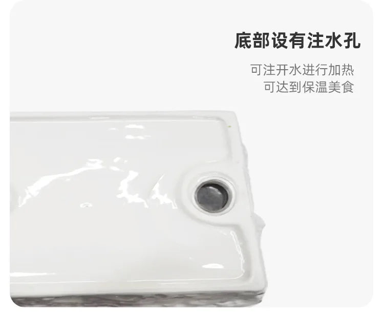 Rectangular Insulated Sashimi Swing Decoration High Sense Hotel Restaurant Tableware Sushi Dessert Plate Dish