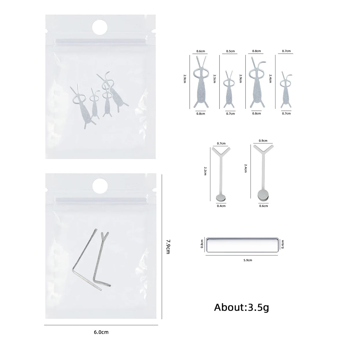 1/2/4pcY-shaped Love Heart Magnetic Auxiliary Tool For Match with Nail Magnet Suck Cat Eye Heart Shapes Effect Nail Gel DIY Tool
