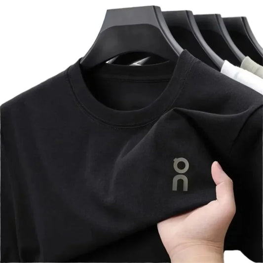 Men's Hot  2025 Summer New Men's and Women's Short-sleeved T-shirt Round Neck Casual Versatile Trend Fashion Simple Printed Top