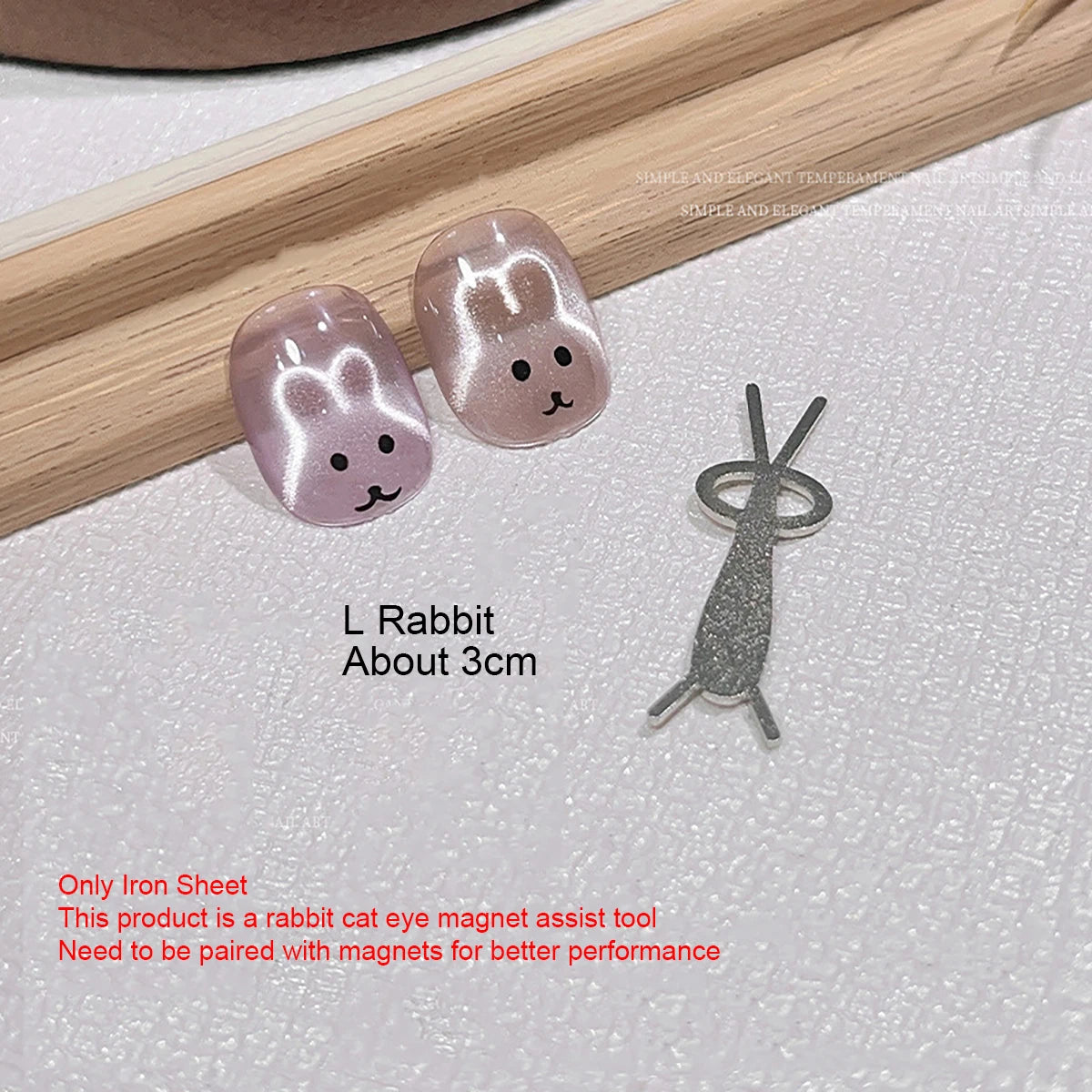 1/2/4pcY-shaped Love Heart Magnetic Auxiliary Tool For Match with Nail Magnet Suck Cat Eye Heart Shapes Effect Nail Gel DIY Tool