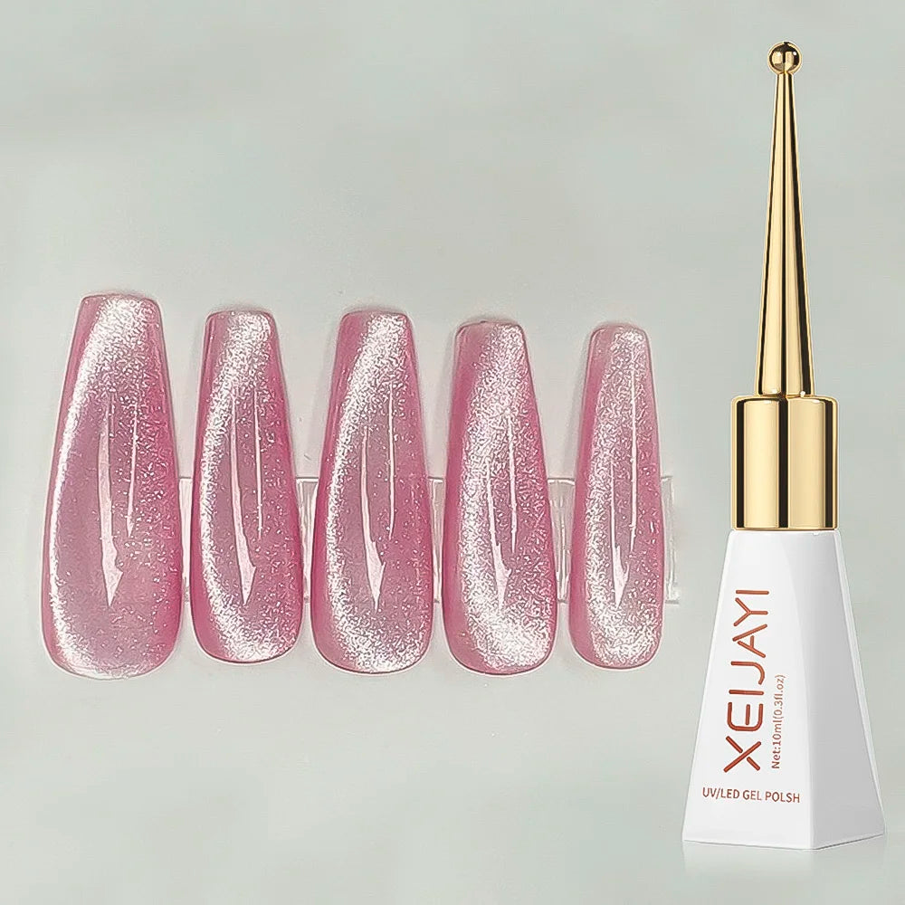 XEIJAYI Pink Cat Eye Gel Nail Polish Ceramic Magnetic Gel UV Semi-permanent Enamels Varnish Nail Supplies For Professionals Gel